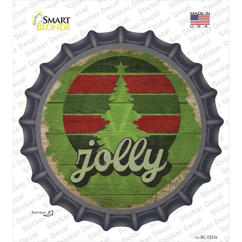 BC-1553s-M Jolly Green Novelty Bottle Cap Sticker Decal - Medium