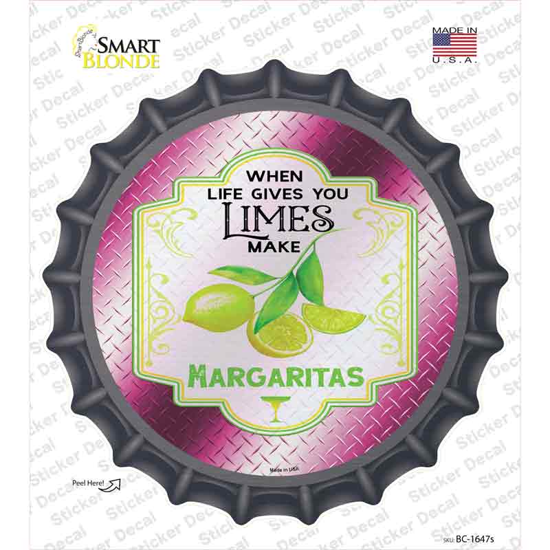 BC-1647s-M Make Margaritas Pink Novelty Bottle Cap Sticker Decal - Medium
