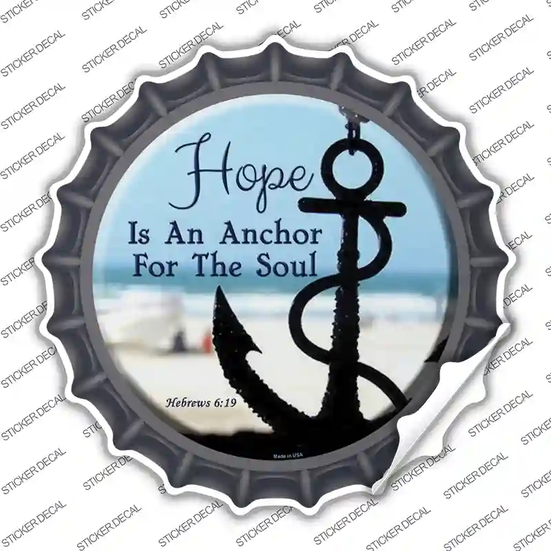 BC-177s-S Hope Anchor for Soul Novelty Bottle Cap Sticker Decal - Small