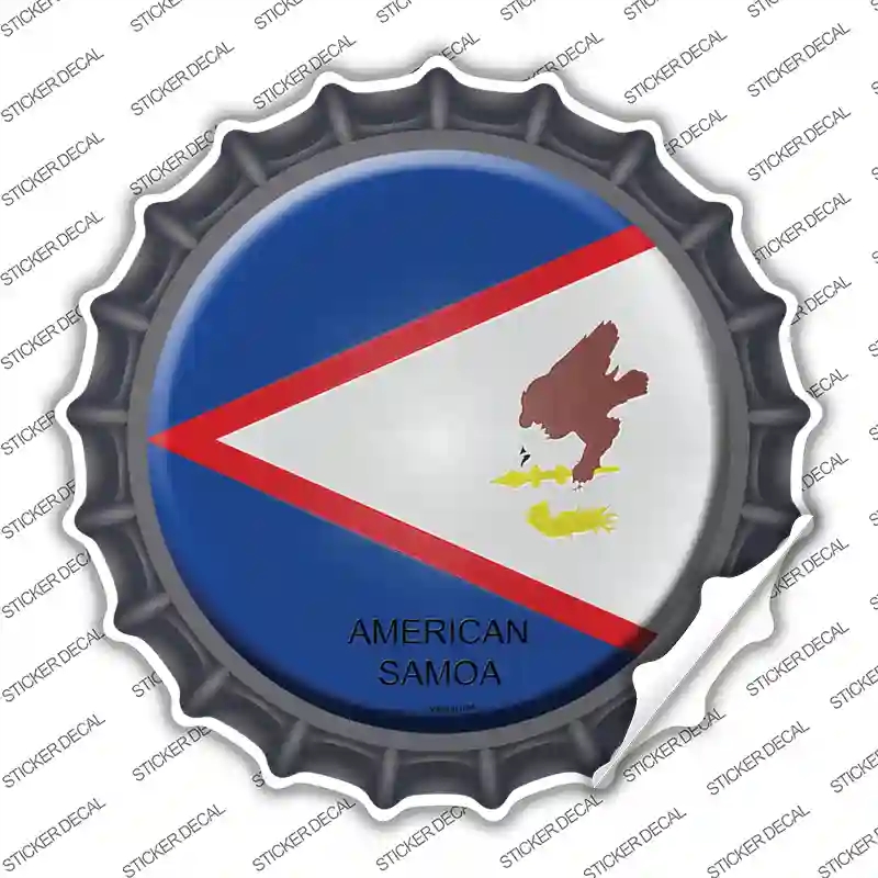 BC-186s-XL American Samoa Country Novelty Bottle Cap Sticker Decal - Extra Large