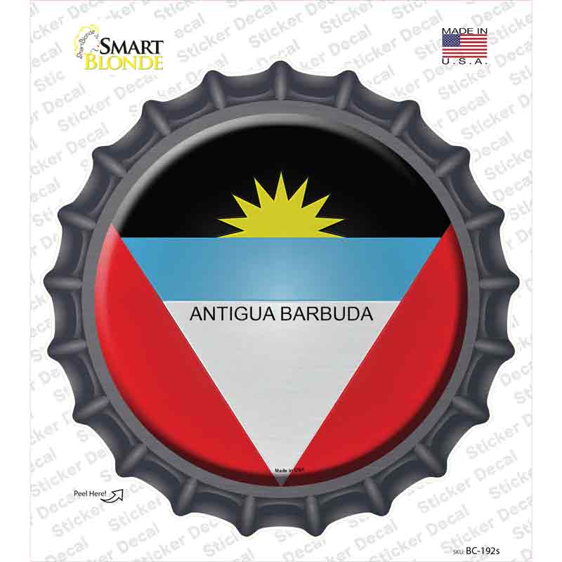 BC-192s-M Antigua Barbuda Novelty Bottle Cap Sticker Decal - Medium