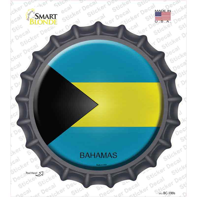 BC-199s-M Bahamas Country Novelty Bottle Cap Sticker Decal - Medium
