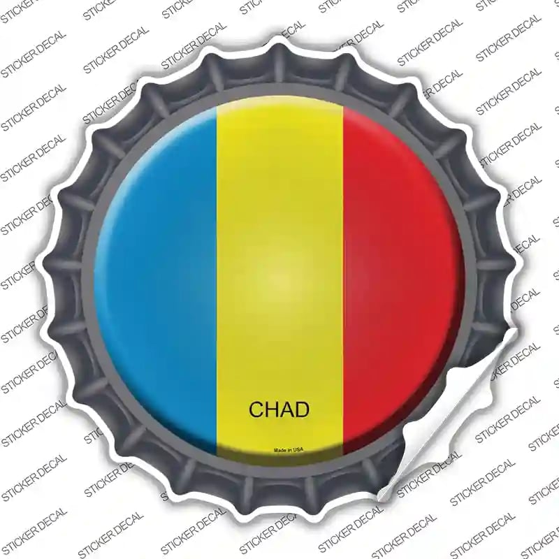 BC-229s-L Chad Country Novelty Bottle Cap Sticker Decal - Large