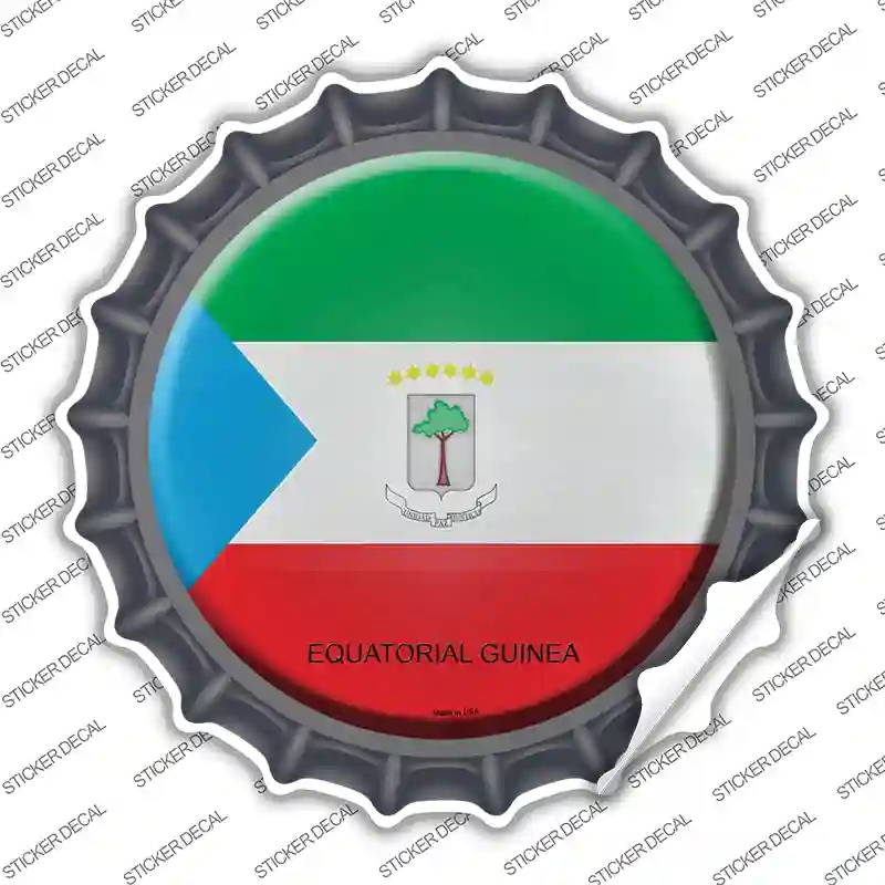 BC-261s-L Equatorial Guinea Country Novelty Bottle Cap Sticker Decal - Large