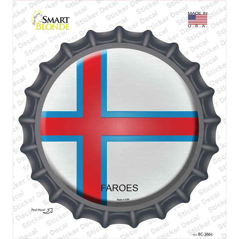 BC-266s-M Faroes Country Novelty Bottle Cap Sticker Decal - Medium