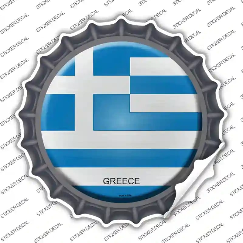 BC-281s-S Greece Country Novelty Bottle Cap Sticker Decal - Small