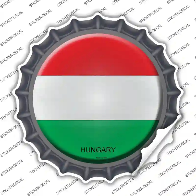 BC-295s-S Hungary Country Novelty Bottle Cap Sticker Decal - Small
