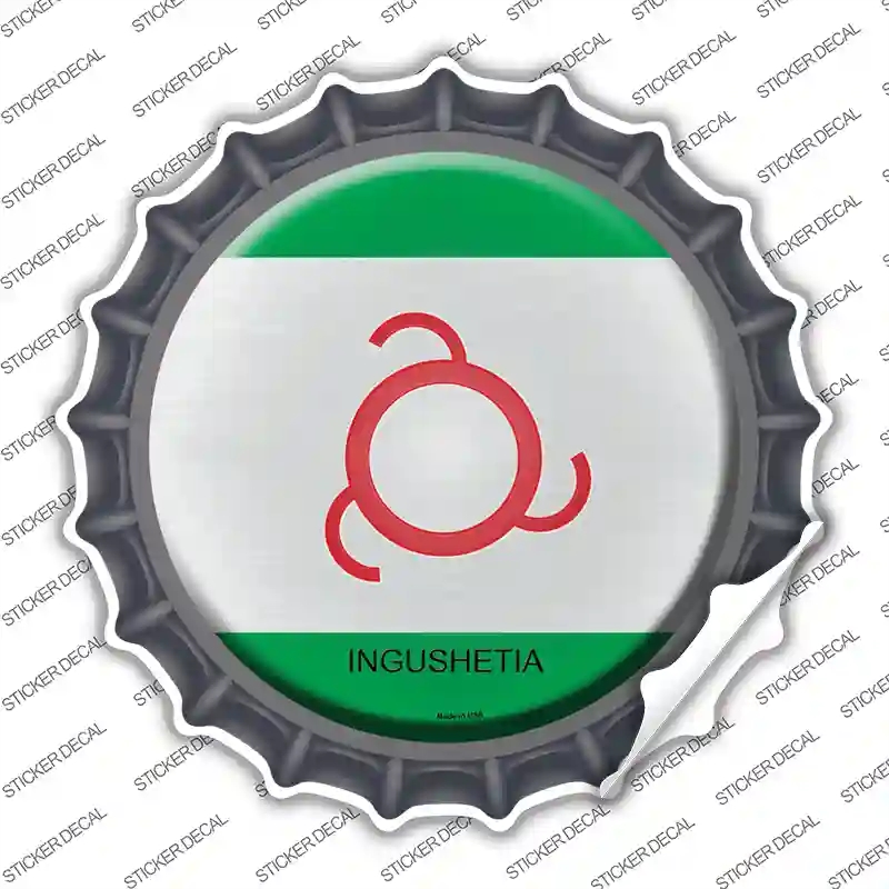BC-300s-L Ingushetia Country Novelty Bottle Cap Sticker Decal - Large