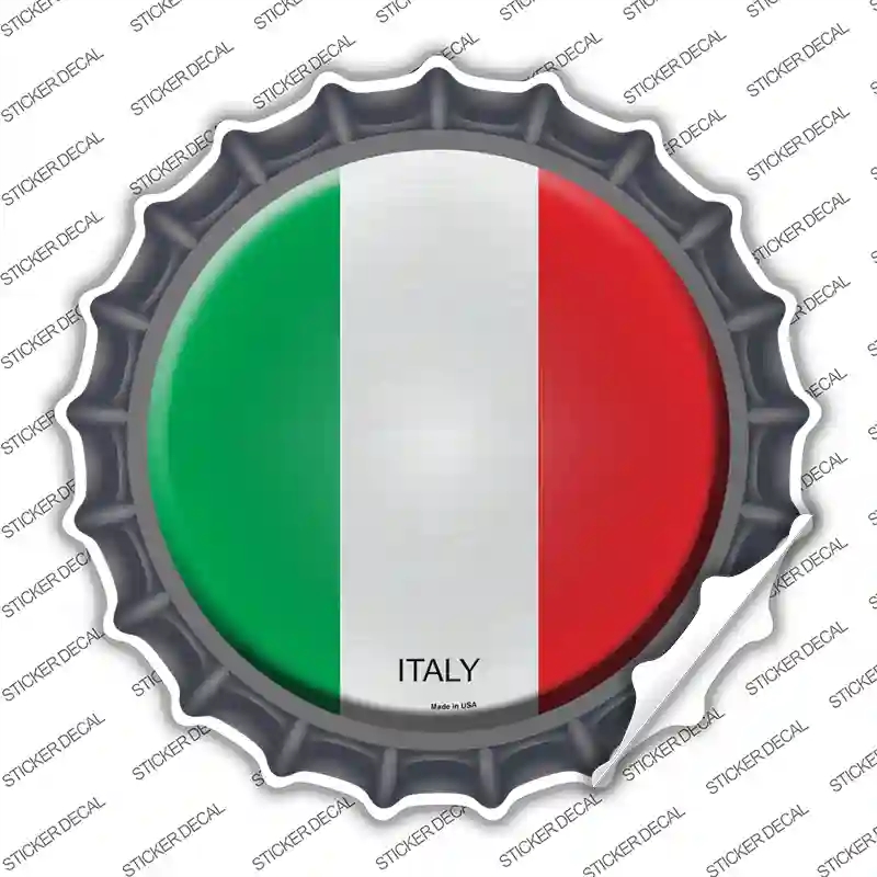 BC-306s-S Italy Country Novelty Bottle Cap Sticker Decal - Small