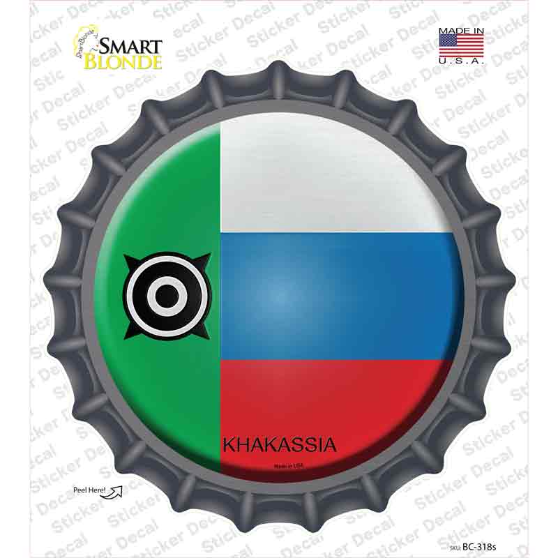 BC-318s-M Khakassia Country Novelty Bottle Cap Sticker Decal - Medium