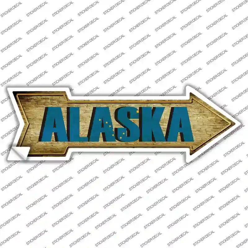 A-195s-S Alaska Novelty Arrow Sticker Decal - Small