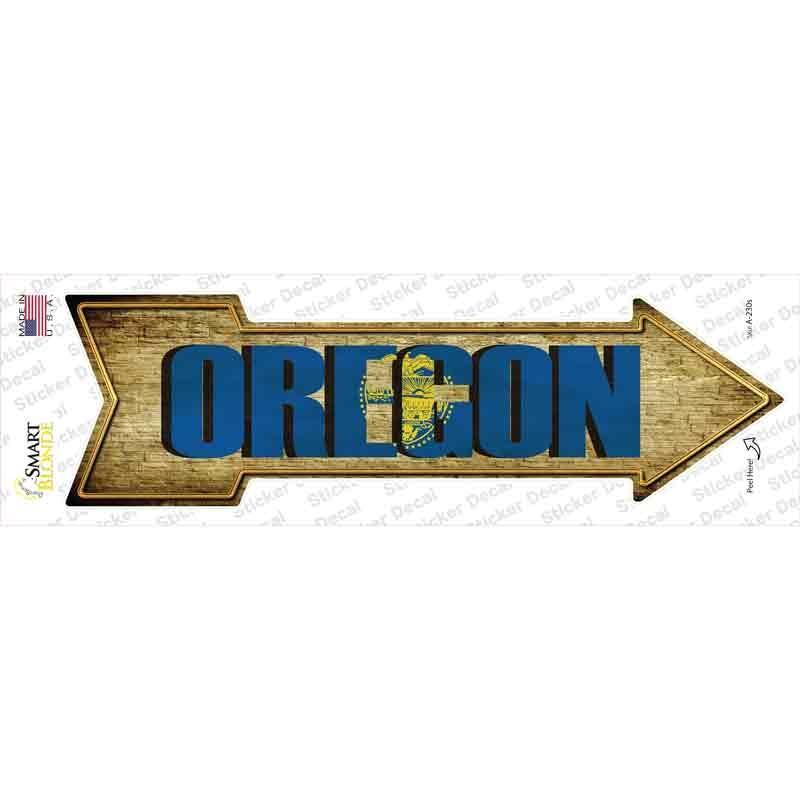 A-230s-M Oregon Novelty Arrow Sticker Decal - Medium