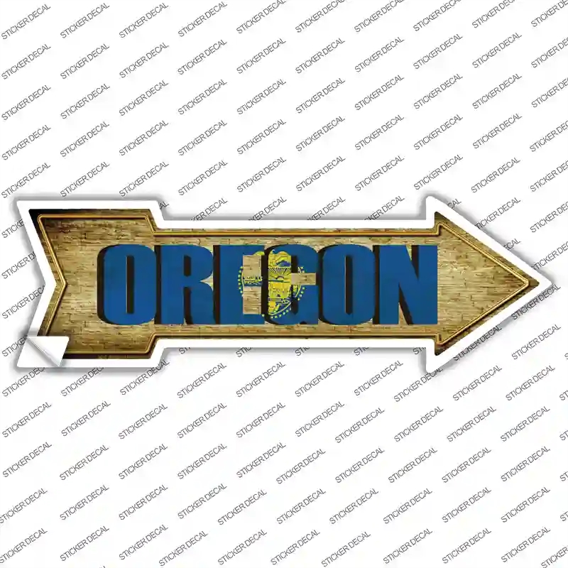 A-230s-XL Oregon Novelty Arrow Sticker Decal - Extra Large