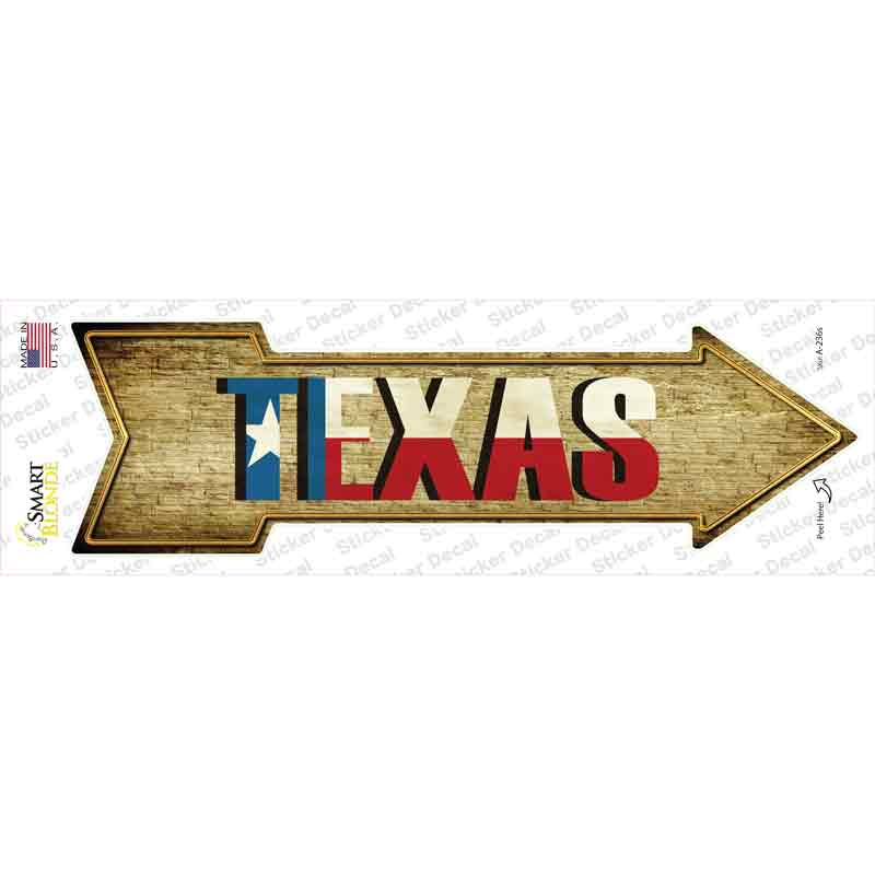 A-236s-M Texas Novelty Arrow Sticker Decal - Medium