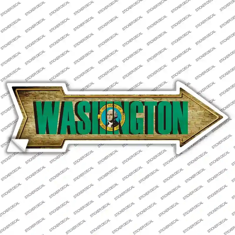 A-240s-S Washington Novelty Arrow Sticker Decal - Small