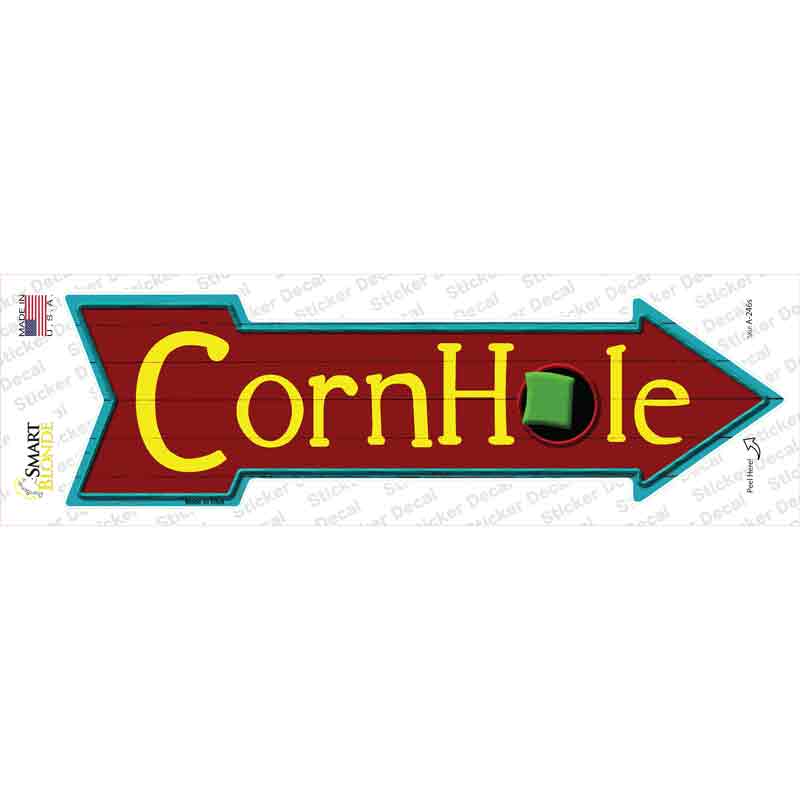 A-246s-M Corn Hole Novelty Arrow Sticker Decal - Medium