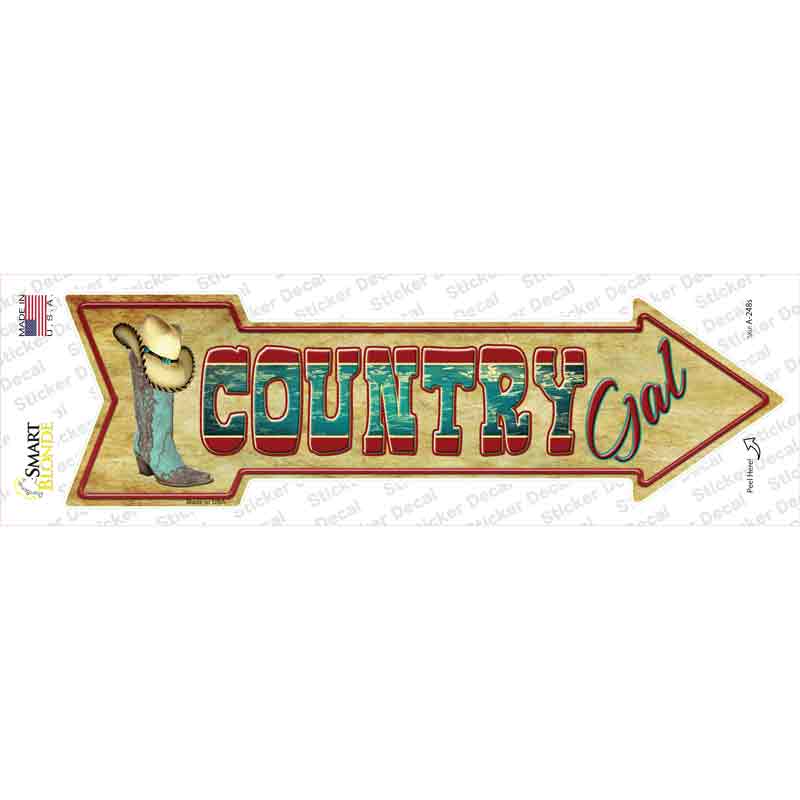 A-248s-M Country Gal Novelty Arrow Sticker Decal - Medium