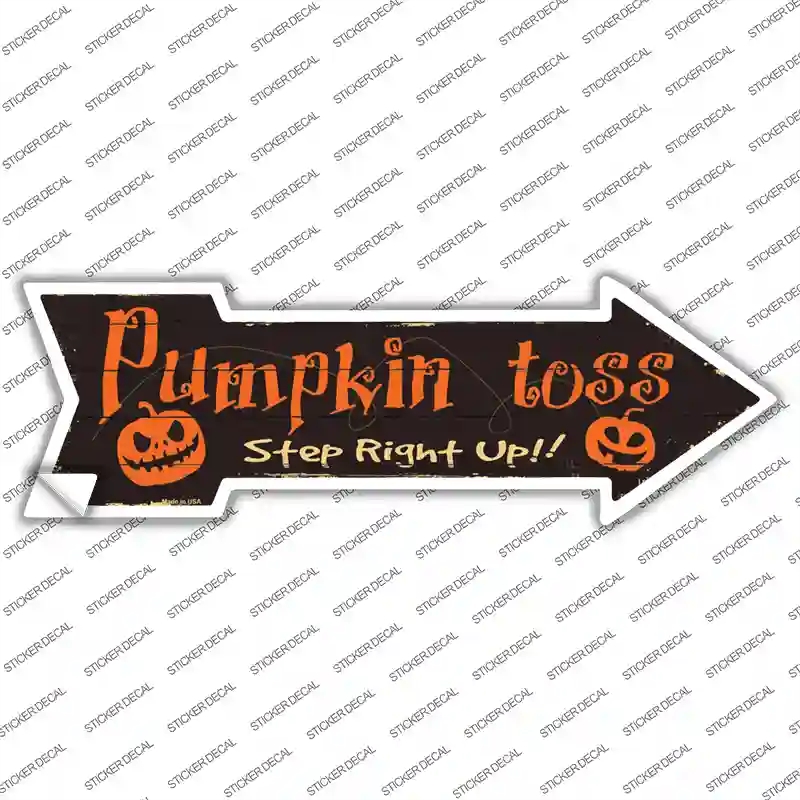A-272s-XL Pumpkin Toss Novelty Arrow Sticker Decal - Extra Large