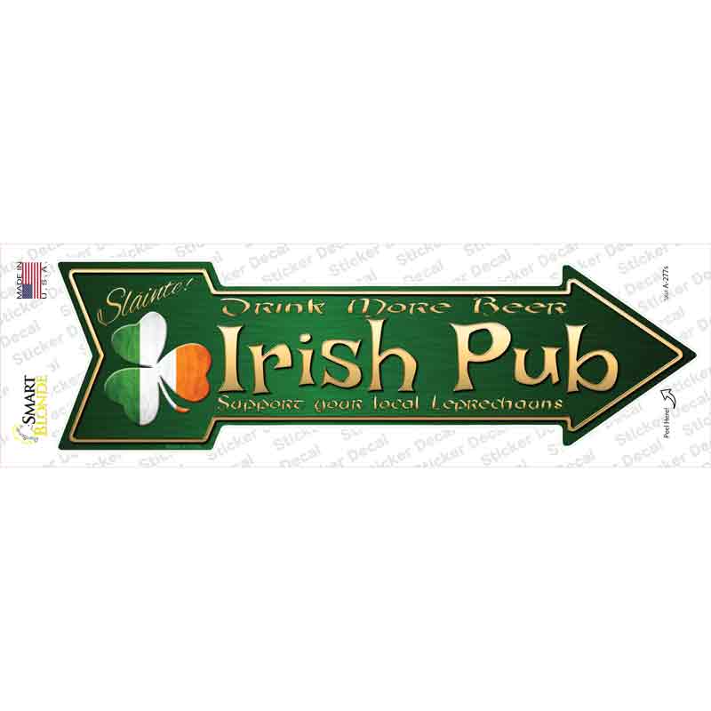A-277s-M Irish Pub Novelty Arrow Sticker Decal - Medium