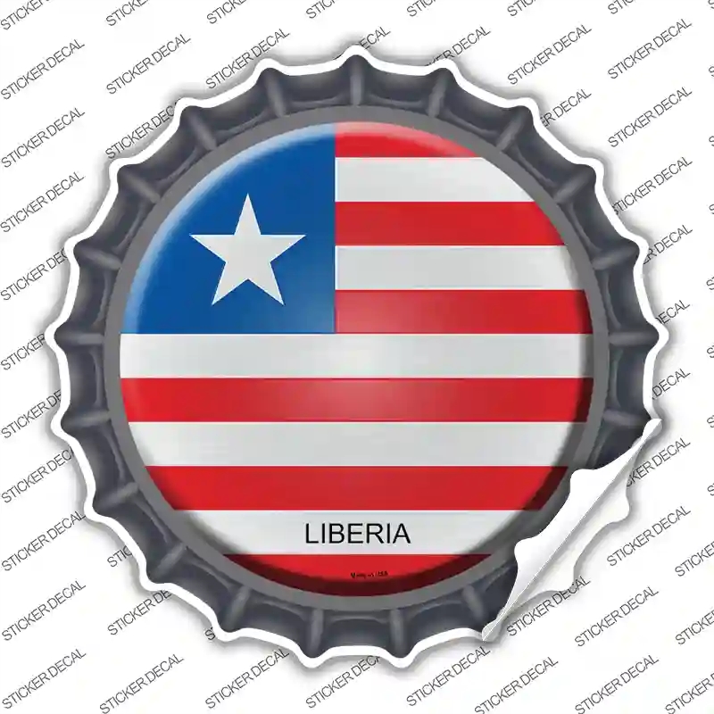BC-331s-L Liberia Country Novelty Bottle Cap Sticker Decal - Large