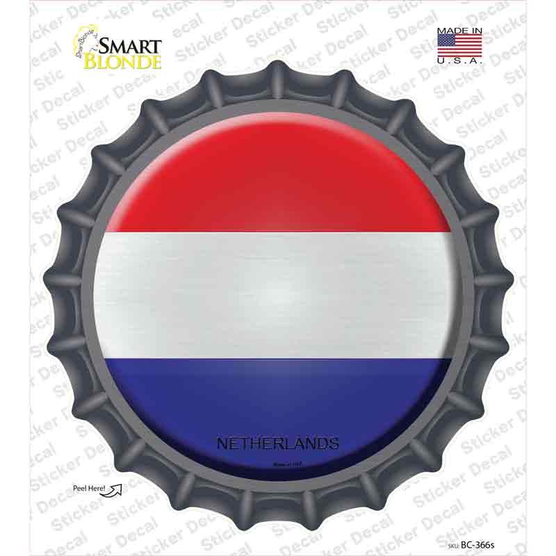 BC-366s-M Netherlands Country Novelty Bottle Cap Sticker Decal - Medium
