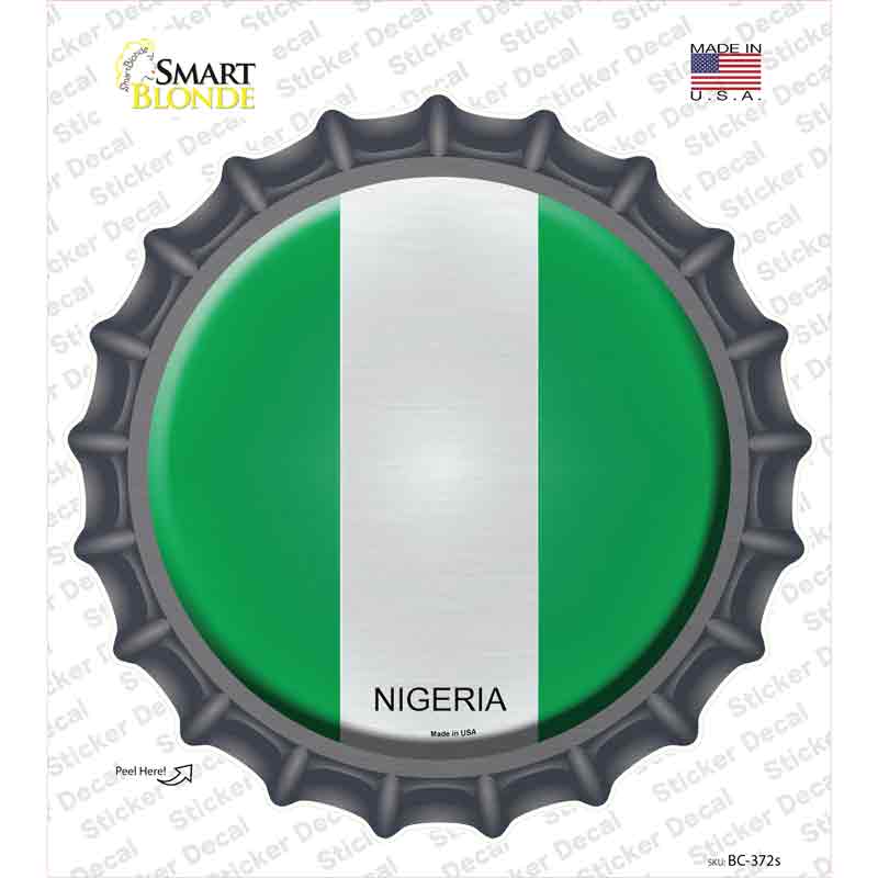 BC-372s-M Nigeria Country Novelty Bottle Cap Sticker Decal - Medium