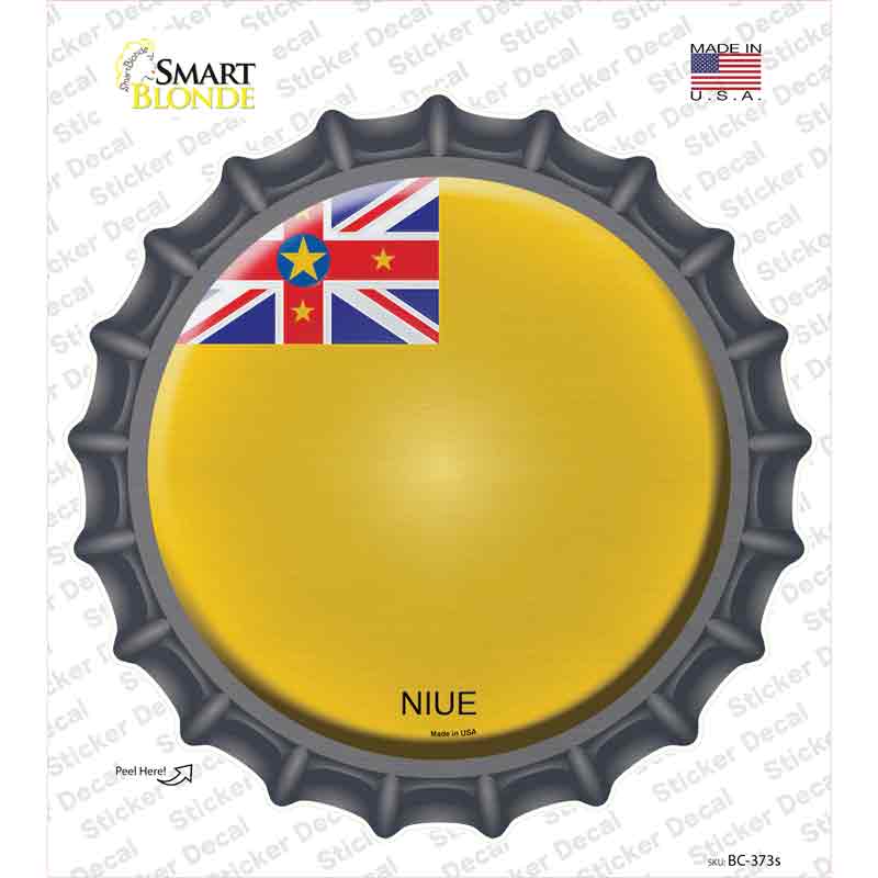 BC-373s-M Niue Country Novelty Bottle Cap Sticker Decal - Medium