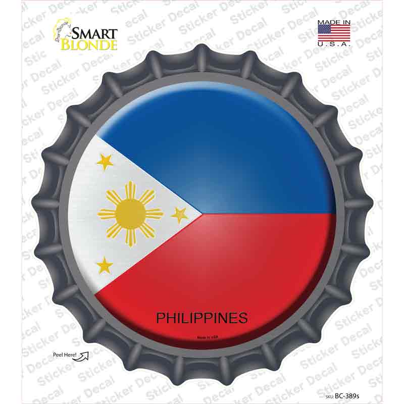 BC-389s-M Philippines Country Novelty Bottle Cap Sticker Decal - Medium