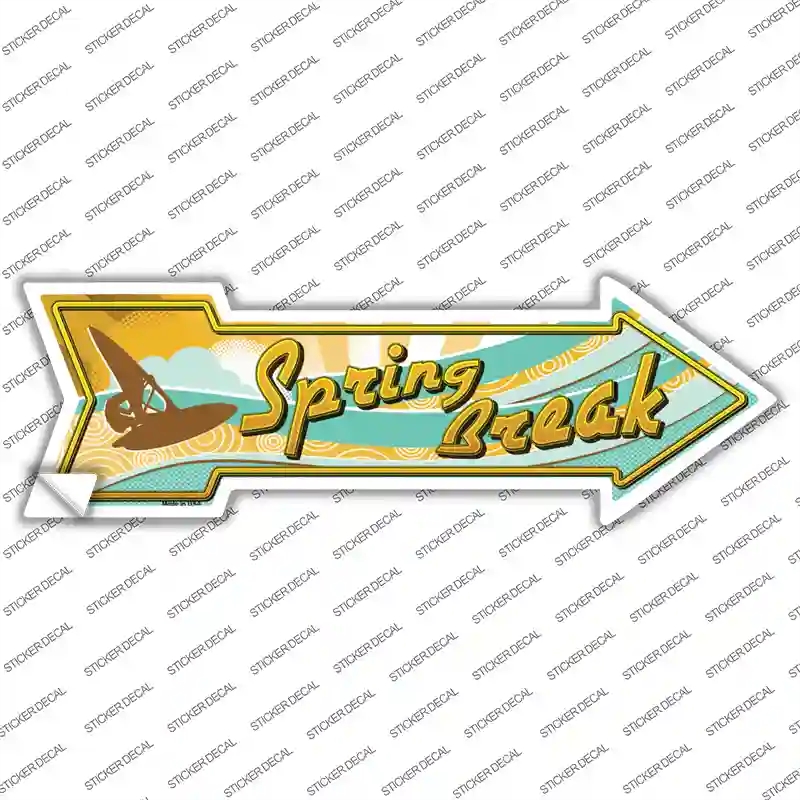 A-308s-L Spring Break Novelty Arrow Sticker Decal - Large