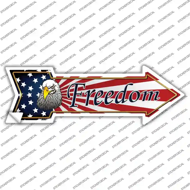 A-317s-L Freedom Novelty Arrow Sticker Decal - Large