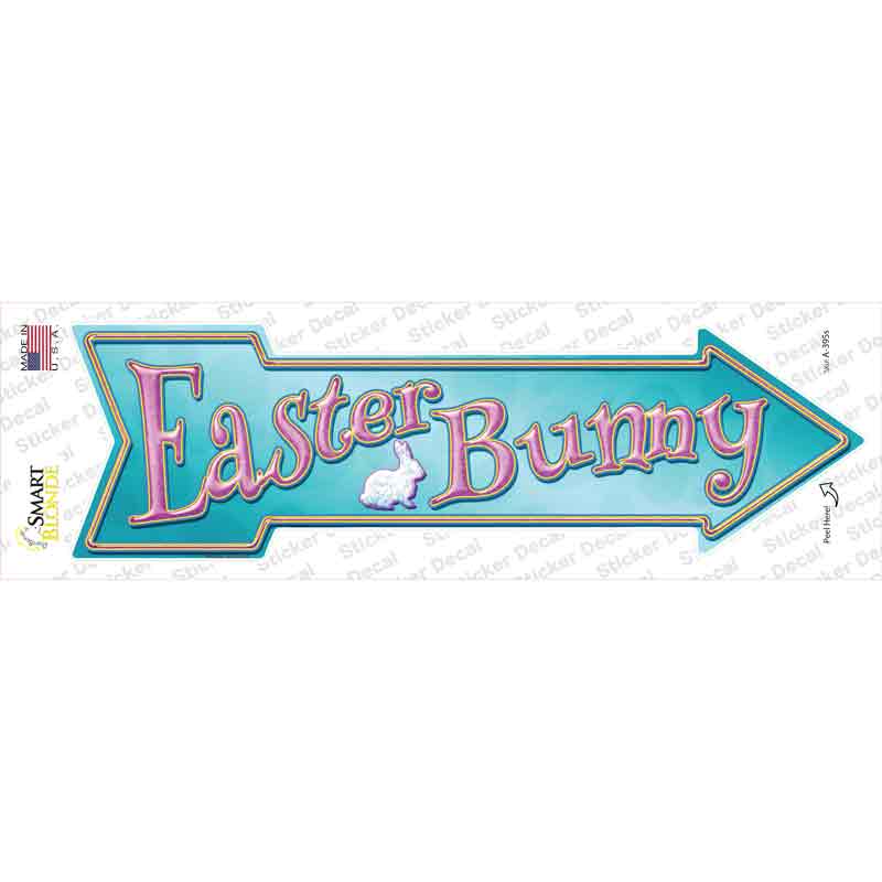 A-395s-M Easter Bunny Novelty Arrow Sticker Decal - Medium