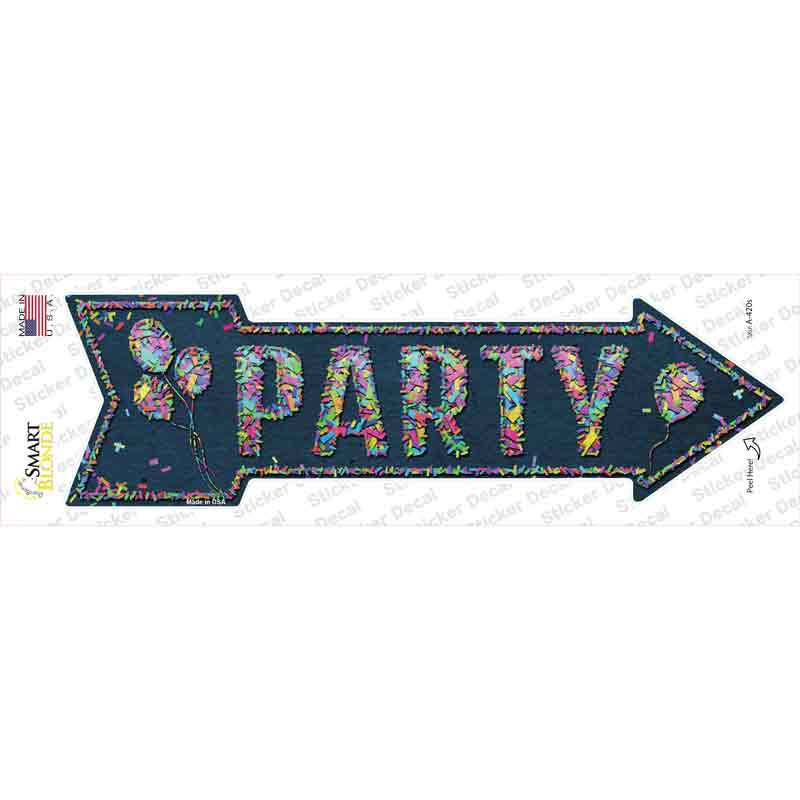 A-420s-M Party Confetti Novelty Arrow Sticker Decal - Medium