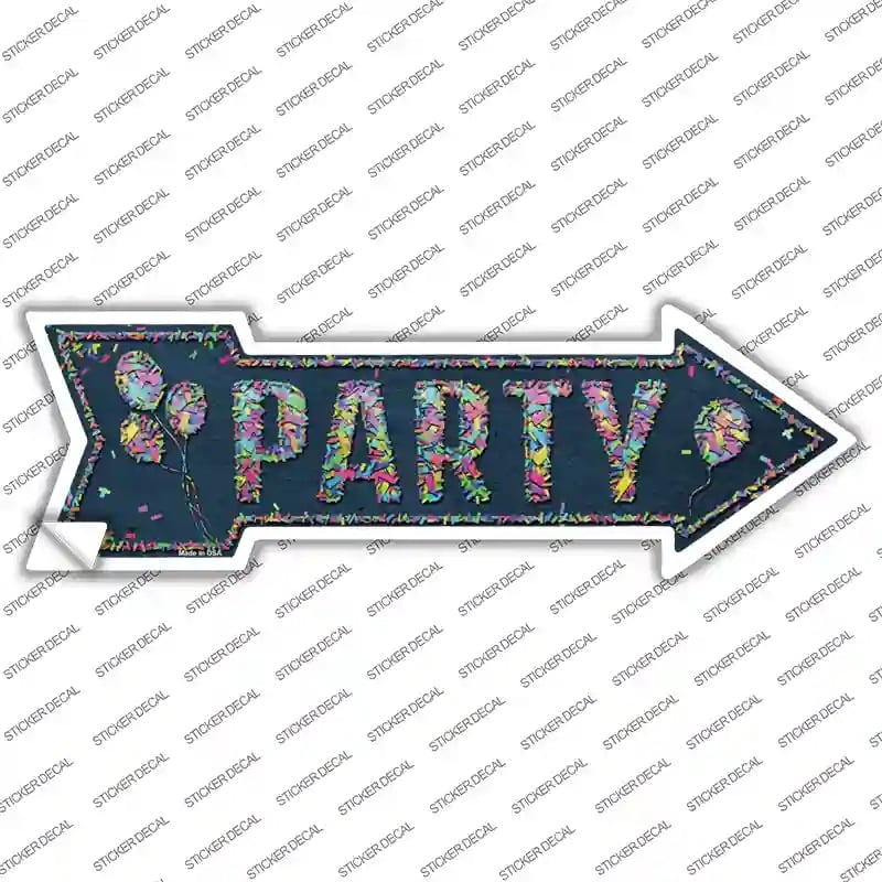 A-420s-S Party Confetti Novelty Arrow Sticker Decal - Small