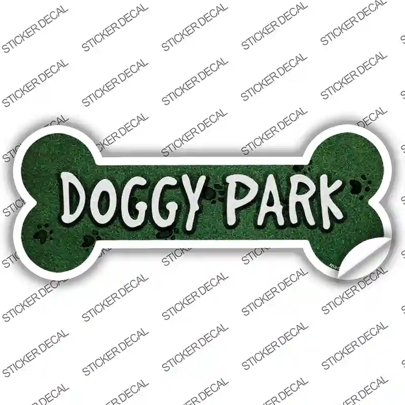 B-021s-S Doggy Park Novelty Bone Sticker Decal - Small