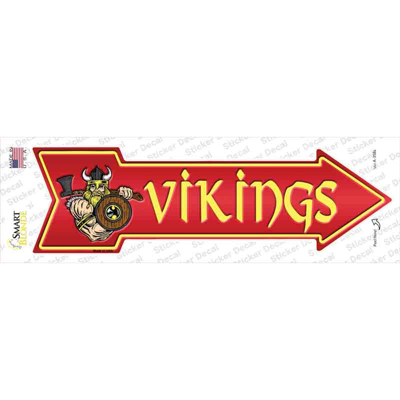 A-358s-M Vikings Novelty Arrow Sticker Decal - Medium