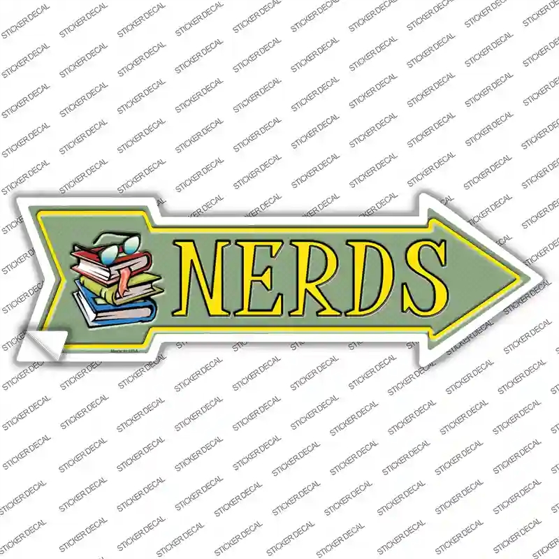 A-361s-L Nerds Novelty Arrow Sticker Decal - Large