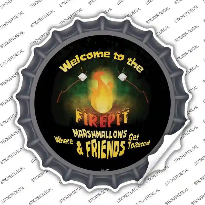 BC-979s-L Welcome to the Firepit Novelty Bottle Cap Sticker Decal - Large