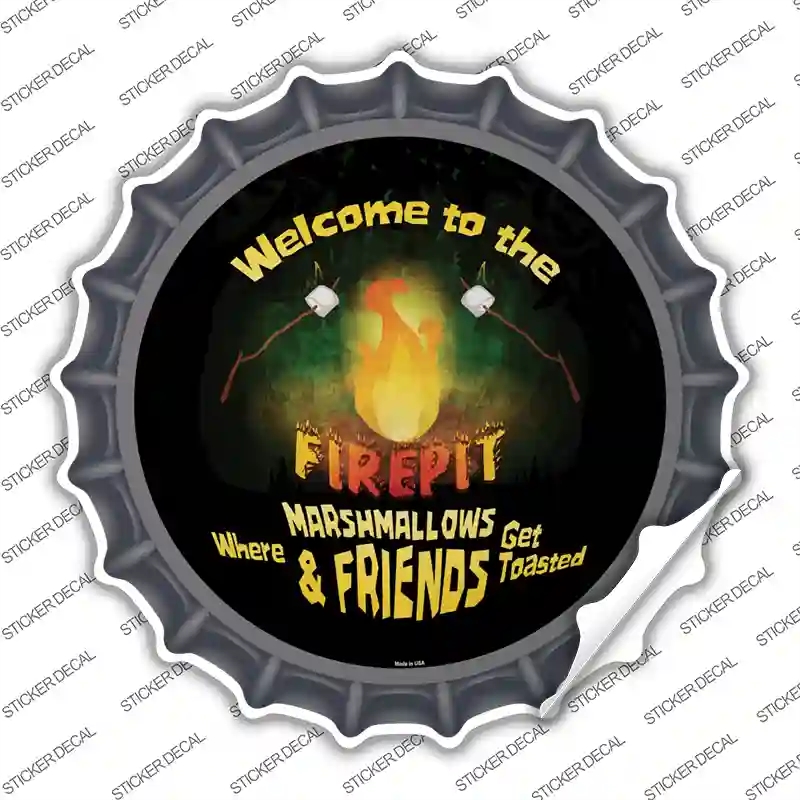 BC-979s-XL Welcome to the Firepit Novelty Bottle Cap Sticker Decal - Extra Large