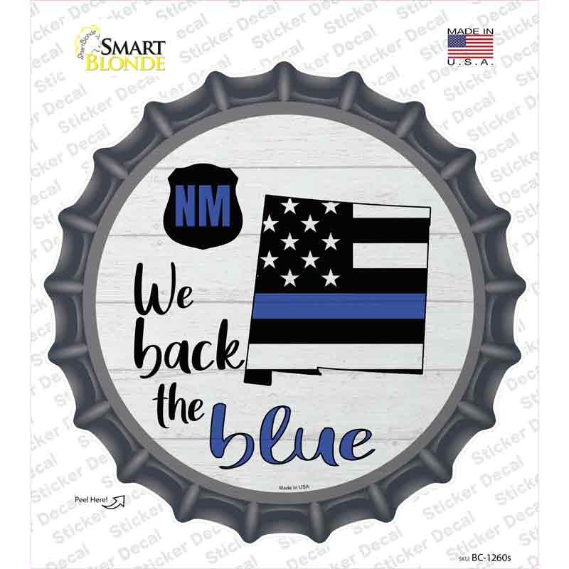 BC-1260s-M   Mexico Back the Blue Novelty Bottle Cap Sticker Decal - Medium