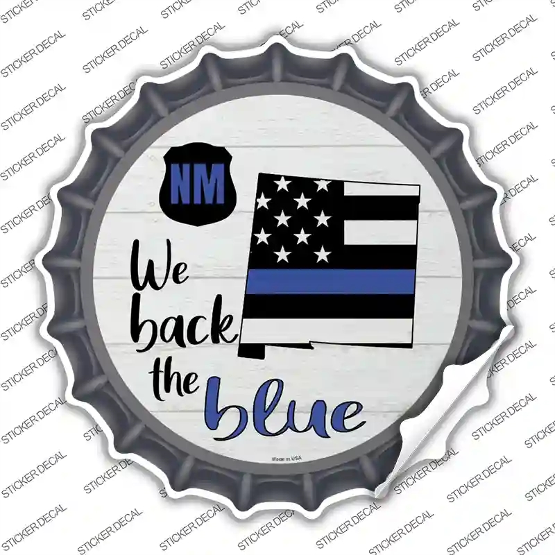 BC-1260s-S   Mexico Back the Blue Novelty Bottle Cap Sticker Decal - Small