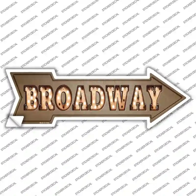 A-431s-L Broadway Bulb Letters Novelty Arrow Sticker Decal - Large