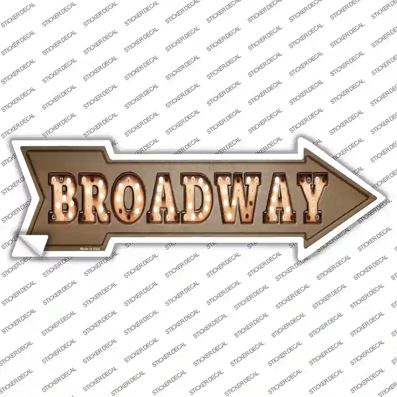 A-431s-S Broadway Bulb Letters Novelty Arrow Sticker Decal - Small