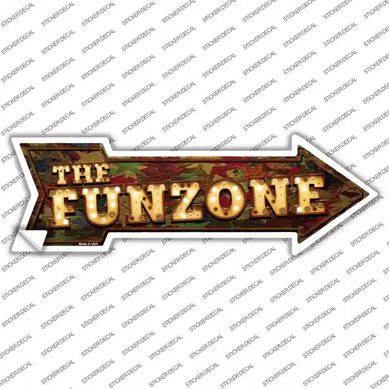 A-436s-XL The Funzone Bulb Letters Novelty Arrow Sticker Decal - Extra Large