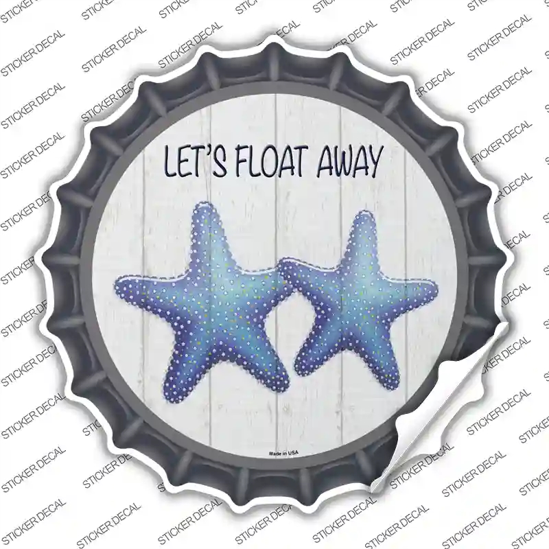 BC-1412s-XL Lets Float Away Novelty Bottle Cap Sticker Decal - Extra Large