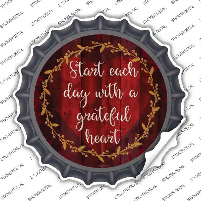BC-1419s-XL Grateful Heart Novelty Bottle Cap Sticker Decal - Extra Large