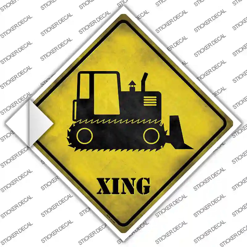 CX-163s-L Crawler Tractor Xing Novelty Diamond Sticker Decal - Large