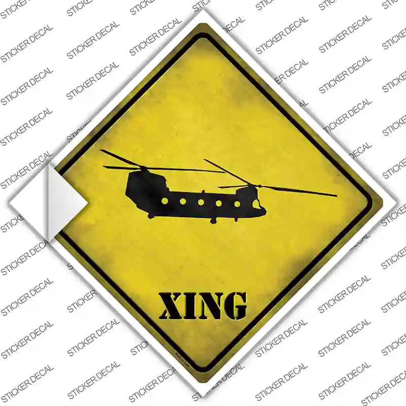CX-176s-S Transport Helicopter Xing Novelty Diamond Sticker Decal - Small