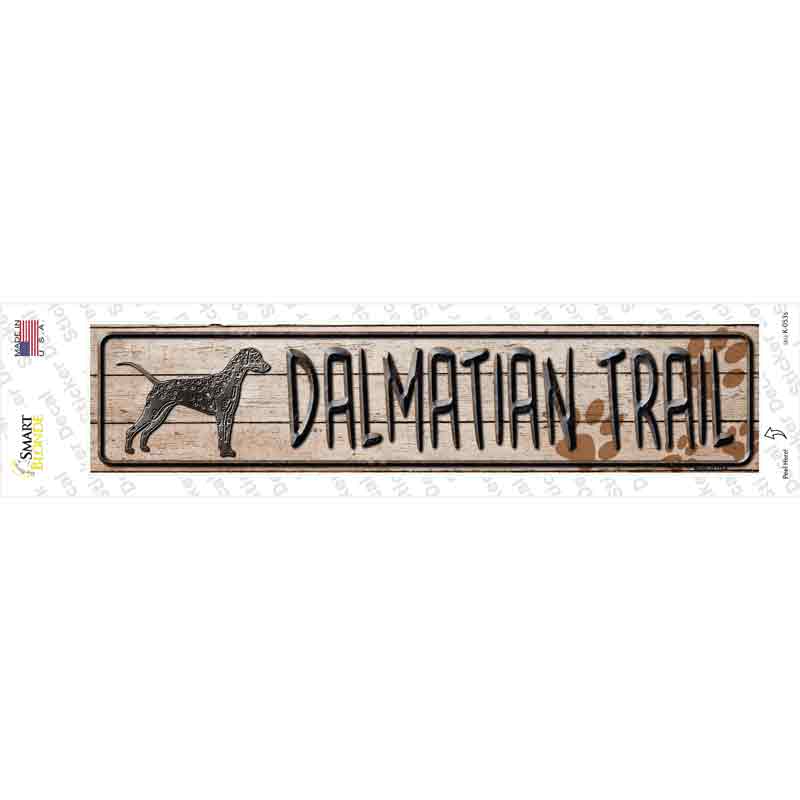 K-053s-M Dalmatian Trail Novelty Narrow Sticker Decal - Medium