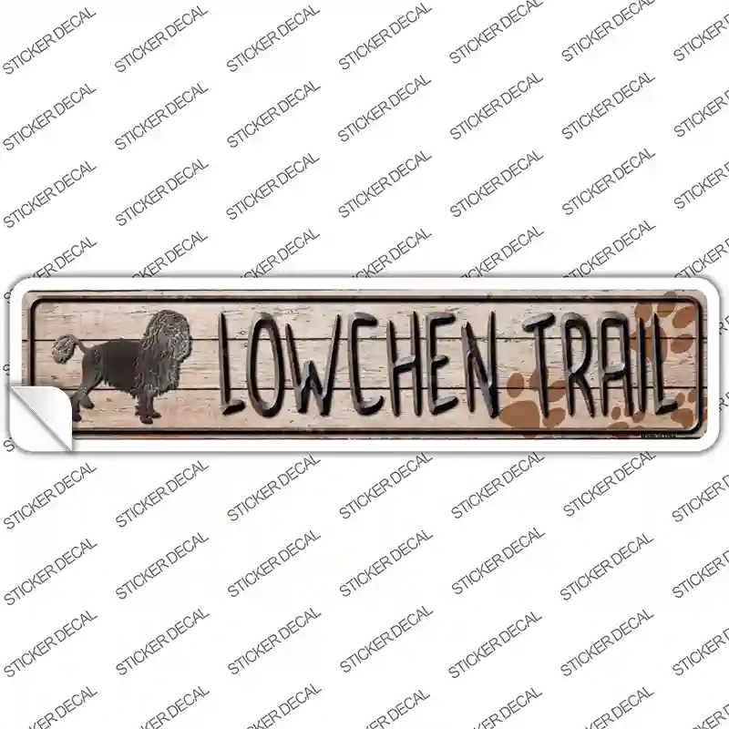 K-070s-L Lowchen Trail Novelty Narrow Sticker Decal - Large