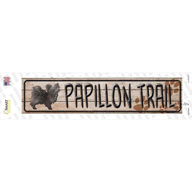 K-077s-M Papillon Trail Novelty Narrow Sticker Decal - Medium